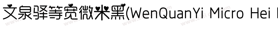 文泉驿等宽微米黑（WenQuanYi Micro Hei Mono）字体转换